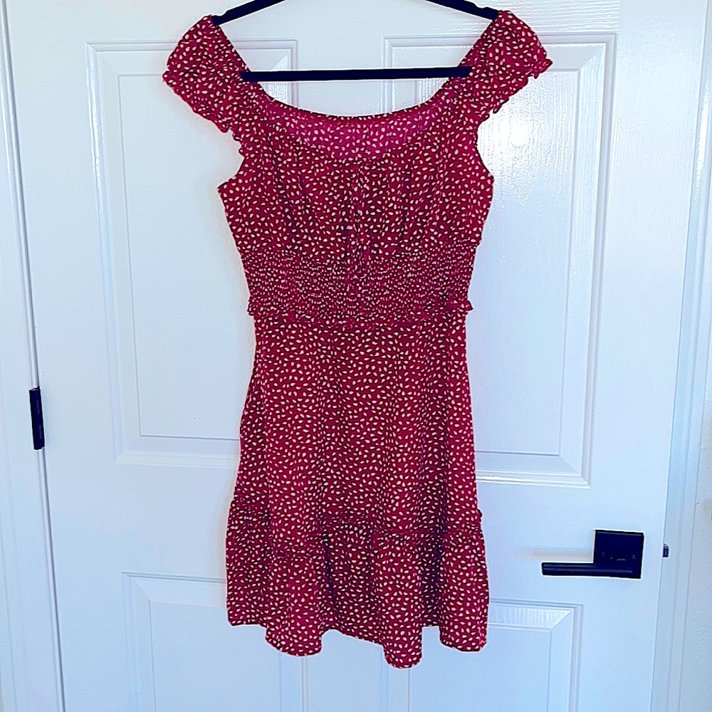 Off the shoulder, flirty dress.
